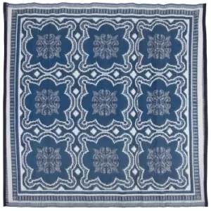 Image of Outdoor Rug 151.5cm Blue and White OC23 - Multicolour - Esschert Design