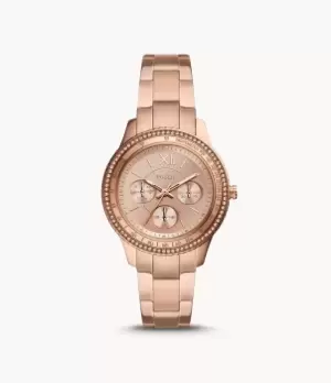 Image of Fossil Women Stella Sport Multifunction Rose Gold-tone Stainless Steel Watch
