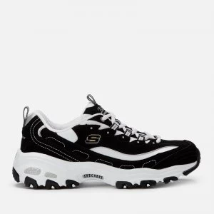 Image of Skechers Womens D'Lites Biggest Fan Trainers - Black/White - UK 4