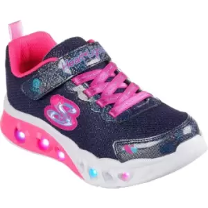 Image of Skechers Girls Flutter Heart Lights Bring Sparkle Trainers UK Size 1.5 (EU 34)