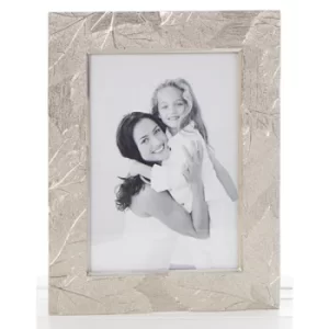 Image of Delicate Leaf Silver Frame 5x7