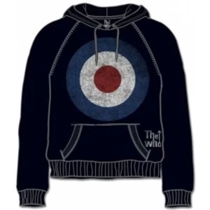 Image of The Who Target Distressed Black Mens Hoodie Size: Small