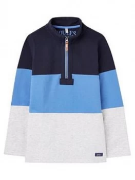 Image of Joules Boys Dale Half Zip Sweat - Blue