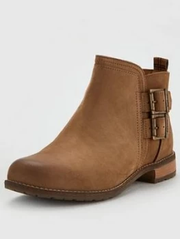 Image of Barbour Sarah Low Buckle Boot Ankle Boot - Cognac, Cognac, Size 8, Women