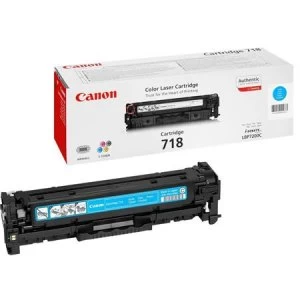 Image of Canon 718 Cyan Laser Toner Ink Cartridge