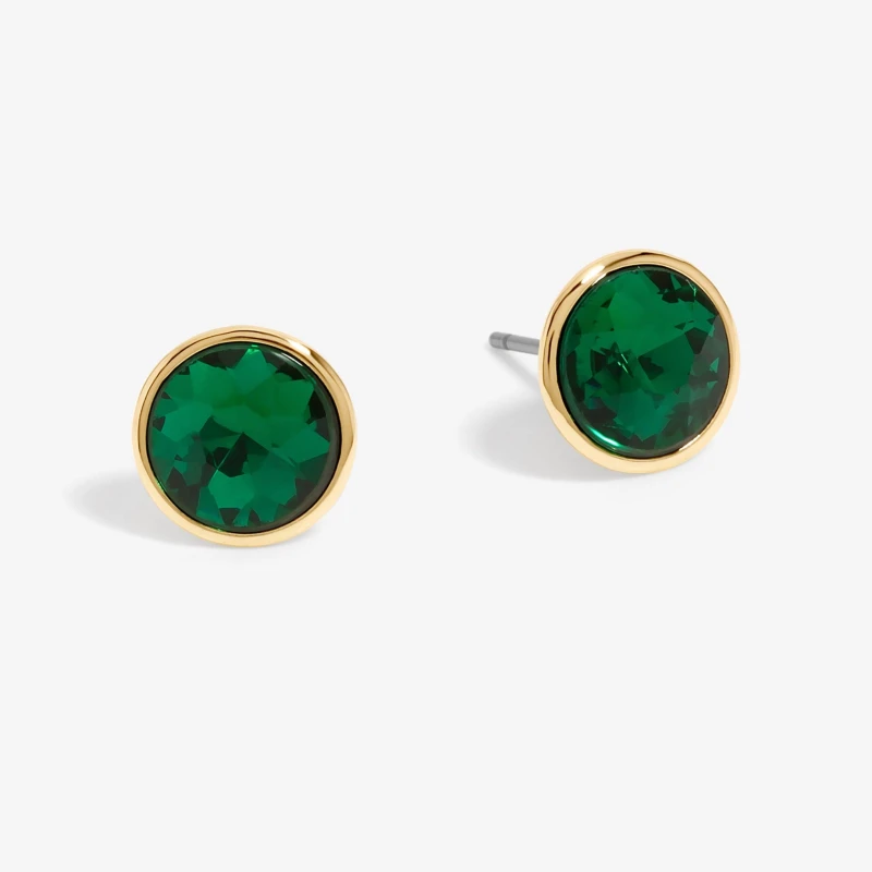 Image of Jon Richard Gold Plated And Emerald Stud Earrings Jewellery Sets One Size Gold 71712210000