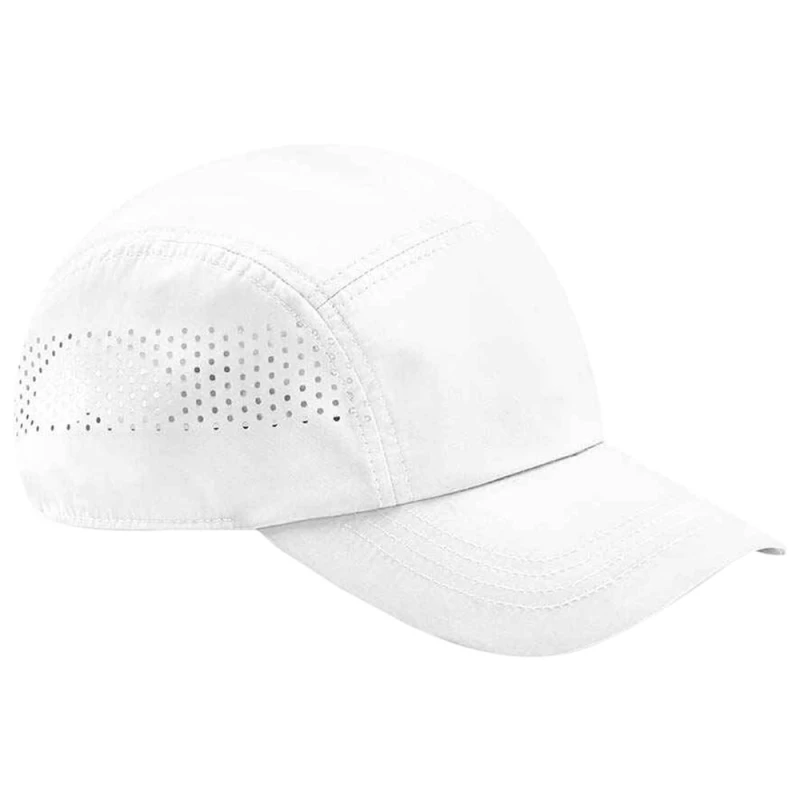 Image of Beechfield Beechfield Men Technical Running Baseball Cap in White White One Size Male 5063107098375
