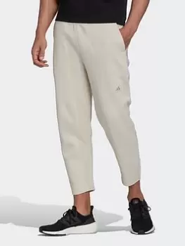 Image of adidas Studio Lounge Fleece 7/8 Joggers, Beige, Size S, Men