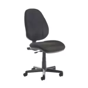 Image of Bilbao fabric operators chair with lumbar support and no arms - black