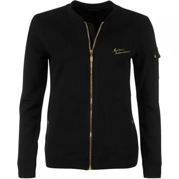 Image of Barbour International Minato Overlayer Zip-Through Sweatshirt - Black BK11