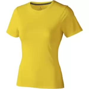 Image of Elevate Womens/Ladies Nanaimo Short Sleeve T-Shirt (S) (Yellow)