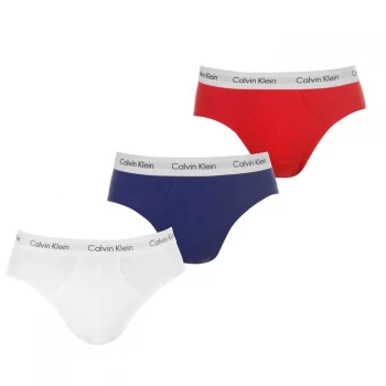 Image of Calvin Klein 3 Pack Briefs - Navy/White/Red