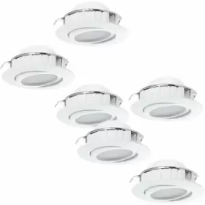 Image of Loops - 2 pack 3 pack Flush Ceiling Downlight White Adjustable Round Spotlight 6W led