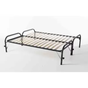 Image of Out & Out Original Out & Out Addison Double Bed with Pull-out Trundle - Black