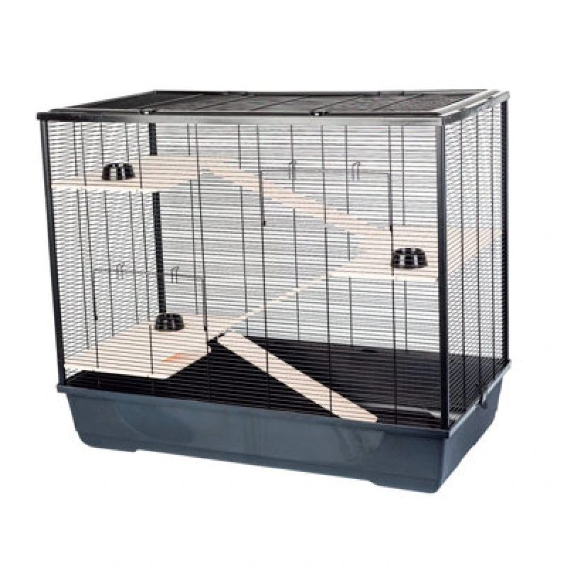 Image of Little Friends Plaza Xl Rat Hamster Small Animal Cage - 100 X 54 X 83 - Black