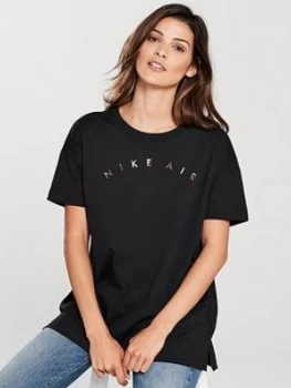 Image of Nike Sportswear Air Tee Black Size S Women