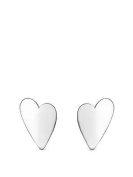 Image of Simply Silver Sterling Silver 925 Heart Stud Earrings