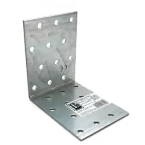 Image of Heavy Duty Zinc Plated Reinforced Corner Angle Bracket - Size 80x80x60x2mm - Pack of 30