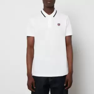 Image of GANT Mens Retro Shield Pique Polo Shirt - White - L