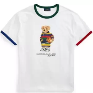 Image of Polo Ralph Lauren Bear Print T Shirt - White