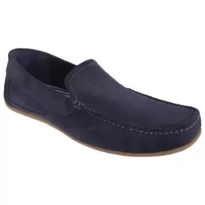 Image of Roamers Mens Real Suede Moccasin Auto Shoes (8 UK) (Navy Blue)