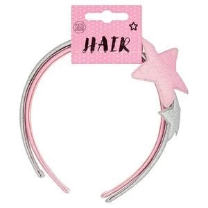 Image of Superdrug Glitter Headbands Pink and Silver 2 Pack