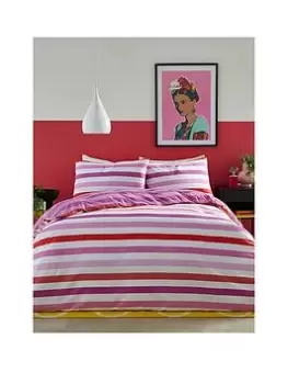 Image of Fusion Fusion Carlston Stripe Pink Duvet Set - Sb