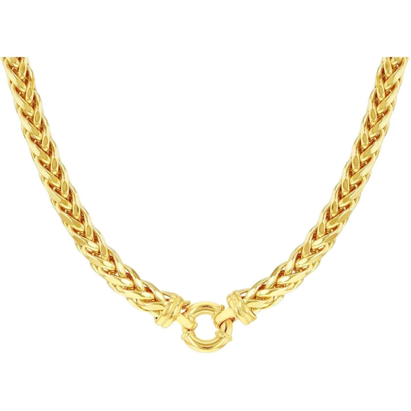 Image of Be You 9ct Gold Faceted Spiga Chain Yellow Gold female 18in