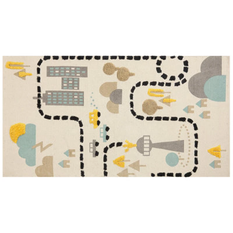 Image of Beliani Kids Rug Sazak Multicolour 80 X 150 Cm Cotton