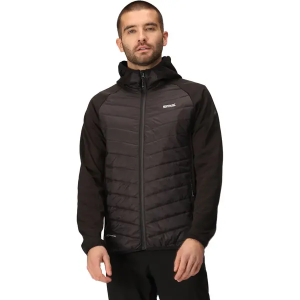 Image of Regatta Mens AndresonVIII Hybrid Padded Hooded Jacket S - Chest 37-38' (94-96.5cm) Black RMN228-800-S
