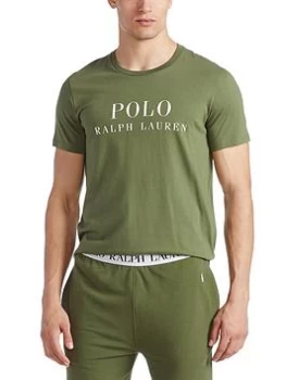 Image of Polo Ralph Lauren Logo Lounge T-Shirt - Supply Olive, Supply Olive Size M Men