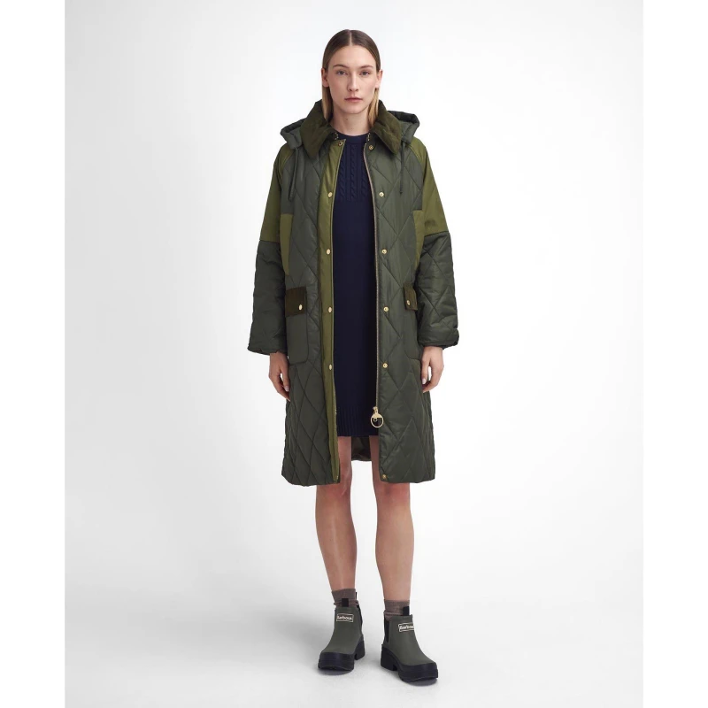 Image of Barbour Cookston Quilted Shell Jacket - UK 8 Multi Coats and Jackets female LQU1762OL71 UK 8