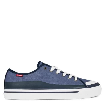 Image of Levis Levis Square Canvas Low Trainers Mens - Blue