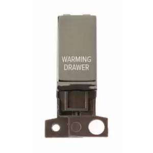 Image of Click Scolmore MiniGrid 13A Double-Pole Ingot Warming Drawer Switch Black Nickel - MD018BN-WDR