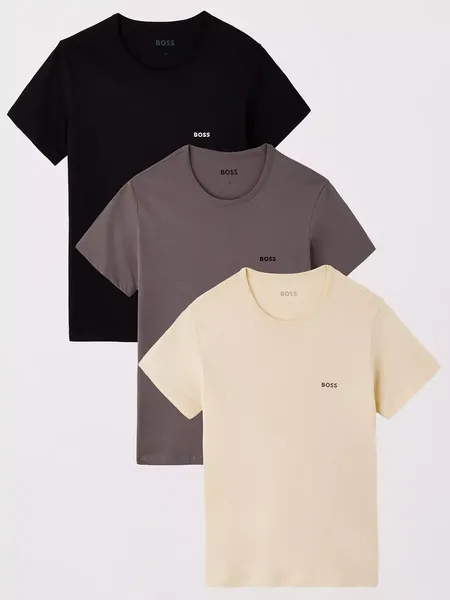 Image of Boss 3 Pack Classic T-Shirt Regular Fit T-Shirts Small Beige 59759170350