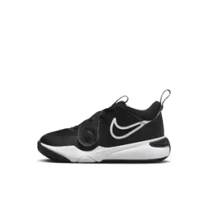 Image of Nike Team Hustle D 11 Ps, Black/White, Unisex, Basketballschoes pre school, DV8994-002