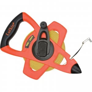 Image of Lufkin Fibreglass Long Tape Measure Imperial Metric 100ft 30m 13mm