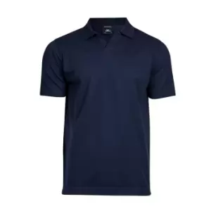 Image of Tee Jays Mens Luxury Stretch V Neck Polo Shirt (M) (Navy Blue)