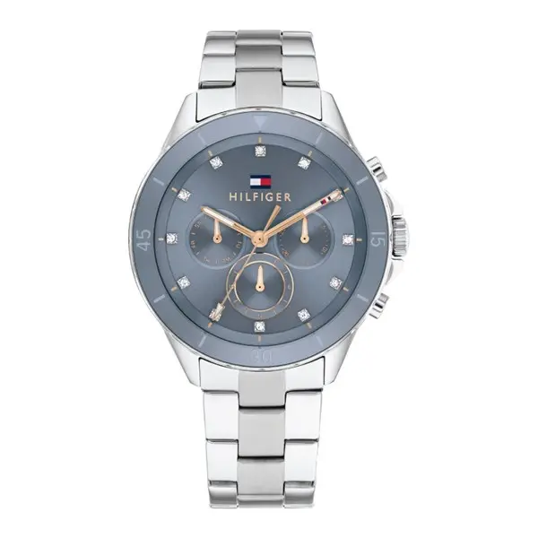 Image of Tommy Hilfiger 1782708 Moonlight Blue Ceramic Bezel Bracelet Watch - W95338