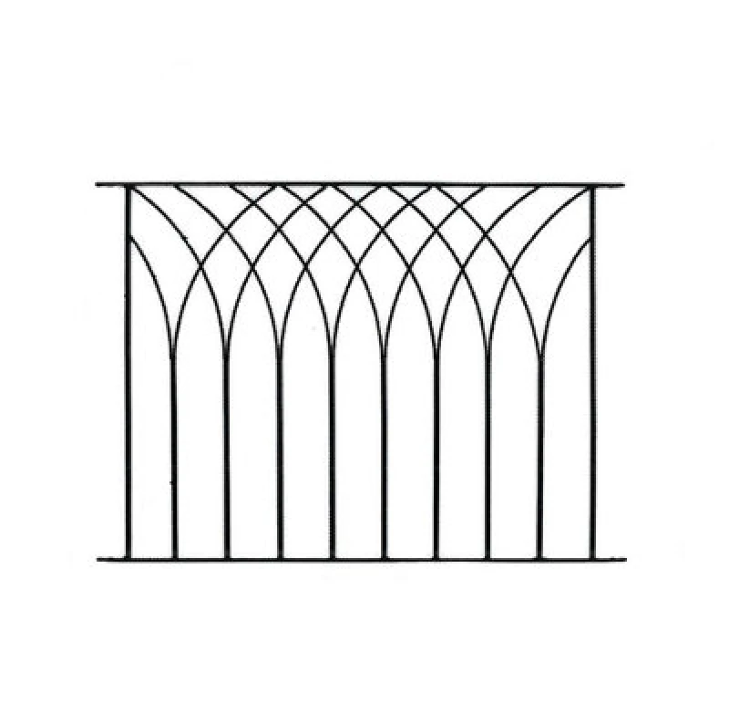 Image of Burbage Iron Craft Nove Large Metal Deck Decking Infill Fence Panel 1130mm Wide X 813mm High Lpnb