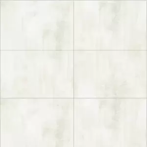 Image of Tile Effect White Gypsum 2400mm x 598mm Hydro-Lock Tongue & Groove Bathroom Wall Panel - White Gypsum - Multipanel