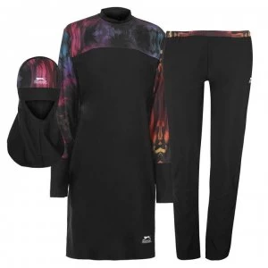 Image of Slazenger Burkini 3 Piece Suit Ladies - Black/Red