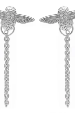 Image of Ladies Olivia Burton Sterling Silver Moulded Bee Chain Earrings OBJ16AME06