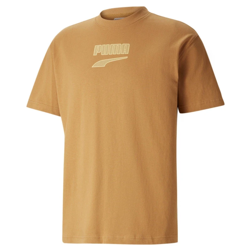 Image of Puma DT Logo T Shirt - Brown Brown S