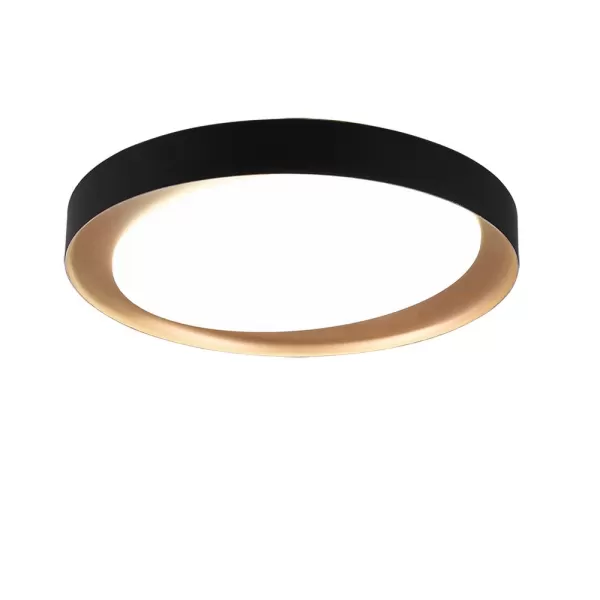 Image of Zeta Modern LED Semi Flush Light Black 2700-6500K Remote control