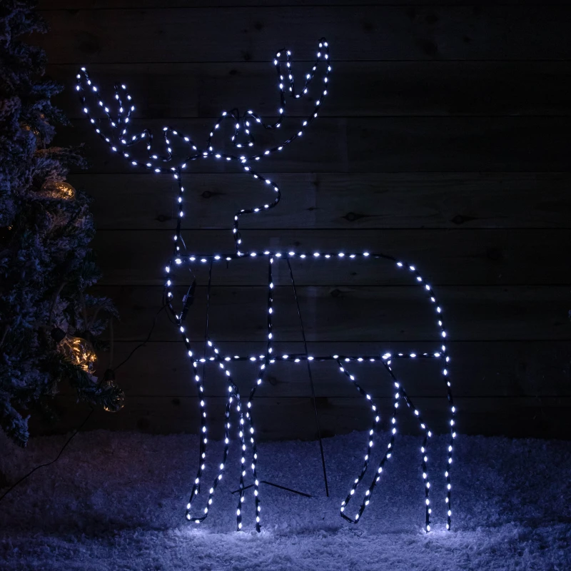 Image of 1mx80cm Light up Standing Christmas Reindeer with 292 White LEDs