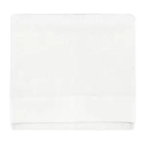 Image of Textured Weave Bath Towel 70x130cm White - White - Furn.
