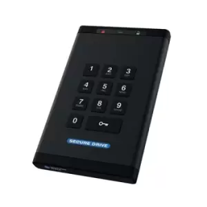 Image of SecureDrive KP Hardware Encrypted External Portable Hard Drive 5TB with Keypad SD-KP-20-BL5000