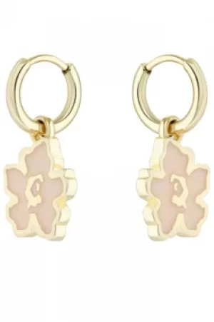 Image of Ted Baker Larli Magnolia Lillifora Enamel Huggie Earrings TBJ2936-30-134