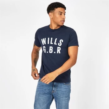 Image of Jack Wills Denver Graphic Logo T-Shirt - Navy